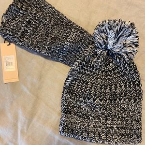 Rebecca Minkoff NEW Beanie Hat and Arm Warmer set